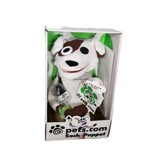 Pets.Com Sock Puppet Interview Dog Collectible Vintage New in Box Plush Rare - Picture 2 of 14